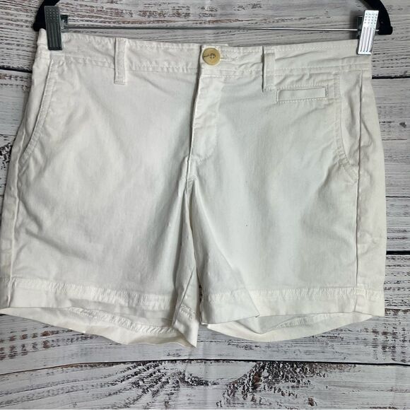 Dockers shorts womens petite 4 mid rise chino white - Picture 1 of 10